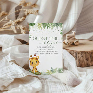 Safari Animals raden de Baby Food Game Kaart