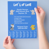 Safari Animals: Schattigee kinderopvang Flyer (Hand)