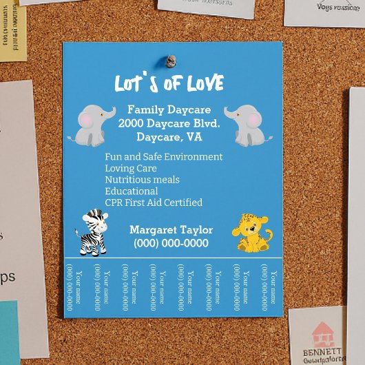 Safari Animals: Schattigee kinderopvang Flyer