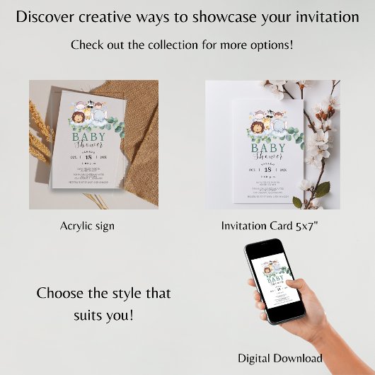 Safari Animals Spaans Baby shower Oerwoud Kaart