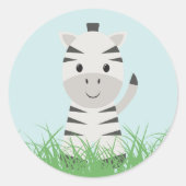 Safari Animals Sticker - Zebra (Voorkant)