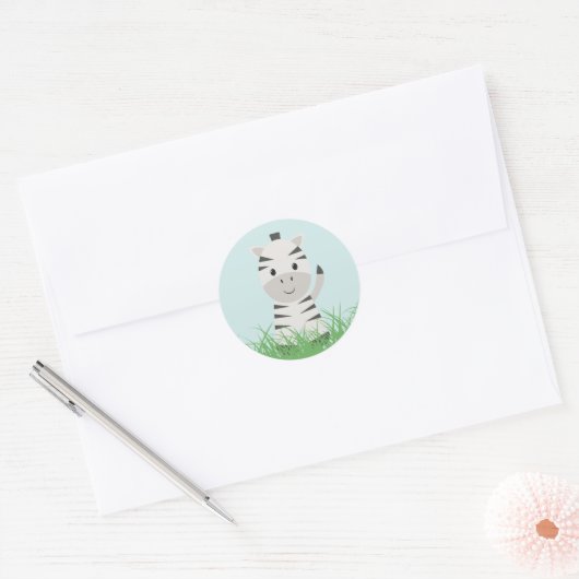 Safari Animals Sticker - Zebra (Envelop)