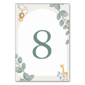 Safari Animals Table Numbers Card Kaart (Voorkant)