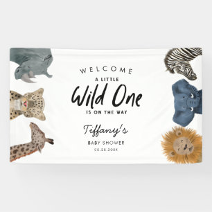 Safari Animals Theme Baby shower Welkom Spandoek