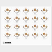 Safari Animals Theme Kinderen Birthday Party Ronde Sticker (Vel)