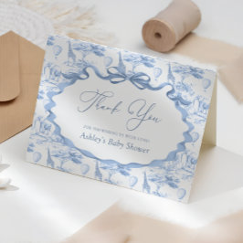 Safari Animals Toile de Jouy Baby shower Bedankt