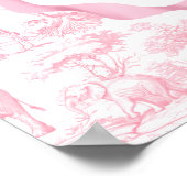 Safari Animals Toile de Jouy Baby shower Welkom Poster (Hoek)