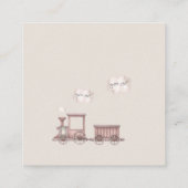 Safari Animals Train Baby shower Diaper Informatiekaartje (Achterkant)