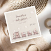 Safari Animals Train Baby shower Servet