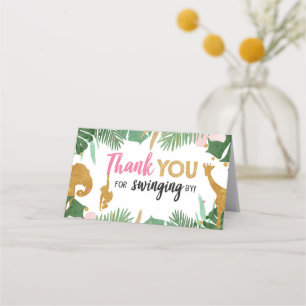 Safari Animals Treat Bag Topper Goodie Label Gold Plaatskaartje