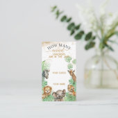 Safari animals Tropical Baby shower crackers game Informatiekaartje (Staand voorkant)