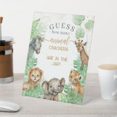 Safari animals Tropical Baby shower crackers game Reclamebord Met Voetstuk (Insitu)