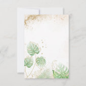 Safari animals Tropical greenery Baby shower Bedankkaart (Achterkant)