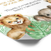 Safari animals Tropical greenery Baby shower books Poster (Hoek)