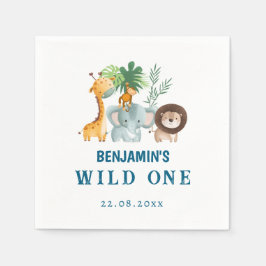 Safari Animals Tropical Jungle Wild One Birthday  Servet