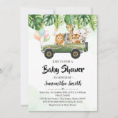 Safari Animals Tropical Oerwoud Zoo Baby shower Kaart (Voorkant)