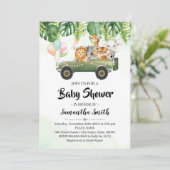 Safari Animals Tropical Oerwoud Zoo Baby shower Kaart (Staand voorkant)