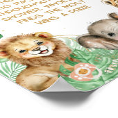 Safari animals Tropical Shower pacifier jager game Poster (Hoek)