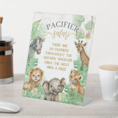 Safari animals Tropical Shower pacifier jager game Reclamebord Met Voetstuk (Insitu)