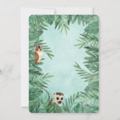 Safari Animals Verjaardag Oerwoud Party Boy Lets W Kaart (Achterkant)