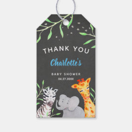 Safari Animals Waterverf Baby shower Favor Tags Cadeaulabel