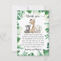 Safari Animals Waterverf Birthday | BABY SHOWER
