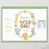 Safari Animals Wild One Birthday Chip Bag Wrapper Flyer (Voorkant)