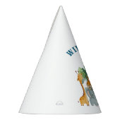 Safari Animals Wild One birthday  Feesthoedjes (Links)