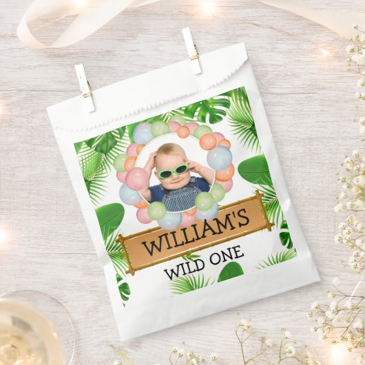 Safari Animals Wild One Birthday FOTO Bedankzakje (Geknipt)