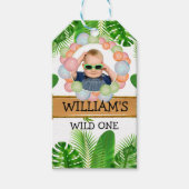 Safari Animals Wild One Birthday FOTO Cadeaulabel (Voorkant)