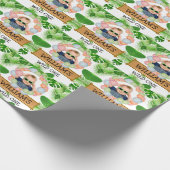 Safari Animals Wild One Birthday FOTO Cadeaupapier (Hoek)