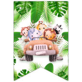 Safari Animals Wild One Birthday FOTO Vlaggetjes (Derde vlag)