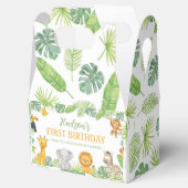 Safari Animals  Wild One Birthday Party Bedankdoosjes (Geopend)