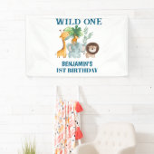 Safari Animals Wild One Jungle 1st Birthday  Spandoek (Insitu)