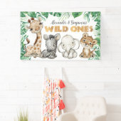 Safari Animals Wild Ones Birthday Banner (Insitu)