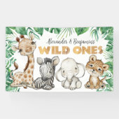 Safari Animals Wild Ones Birthday Banner (Horizontaal)
