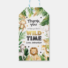 Safari Animals Young Wild and Three Party Favor Cadeaulabel