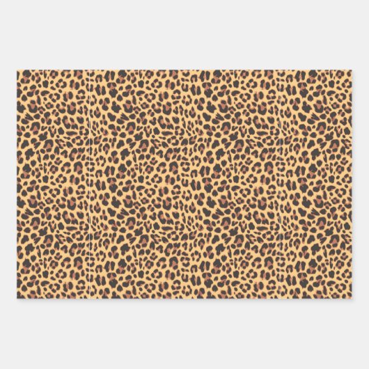 Safari Assortiment Zwart en Bruin Inpakpapier Vel (Voorkant 2)