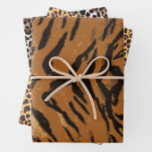 Safari Assortiment Zwart en Bruin Inpakpapier Vel (In situ)