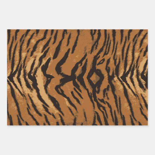 Safari Assortiment Zwart en Bruin Inpakpapier Vel (Voorkant)