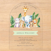 Safari Avontuur Baby Shower Uitnodiging (Voorkant)