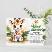 Safari avontuur begint Baby shower Kaart (Staand voorkant)