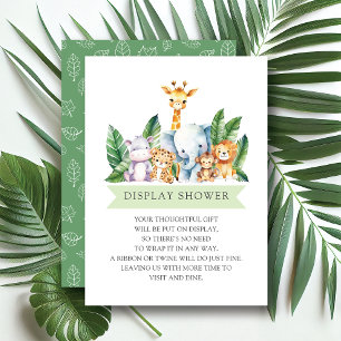 Safari Avontuur Gift Display Douche Informatiekaartje