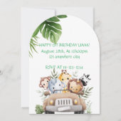 SAFARI AVONTUUR VERJAARDAG UITNODIGING, DIGITAAL KAART (Voorkant)