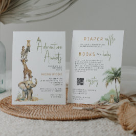 Safari-avontuur wacht op u | Alles in één Baby sho Kaart