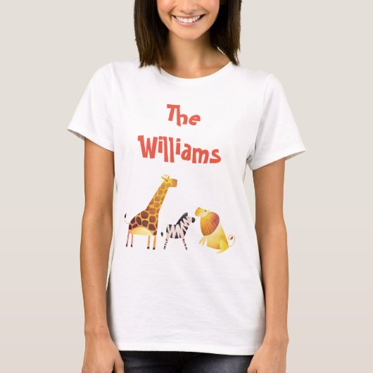 Safari Avontuur Wilde dieren T-shirt (Voorkant)