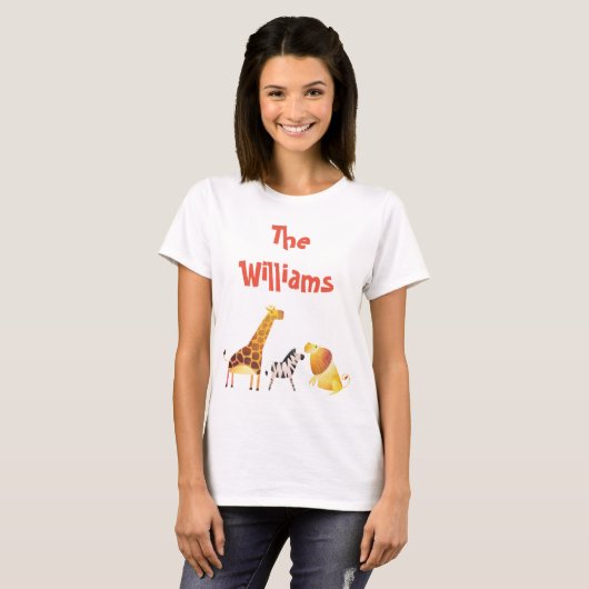 Safari Avontuur Wilde dieren T-shirt (Voorkant volledig)
