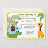 Safari Babies Baby shower-uitnodigingen Kaart (Voorkant)