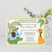 Safari Babies Baby shower-uitnodigingen Kaart (Staand voorkant)
