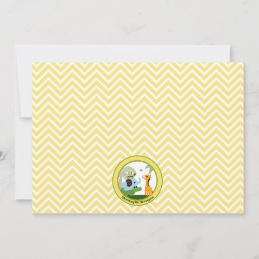 Safari Babies Baby shower-uitnodigingen Kaart (Achterkant)